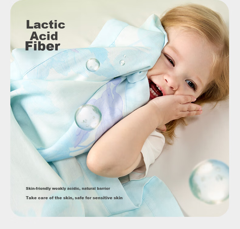 Babycare Summer Baby Air Conditioning Quilt, Cooling Blanket, Natural Cool Gauze Blanket, Mint Ice Lemon Flavor, 110*140CM 14