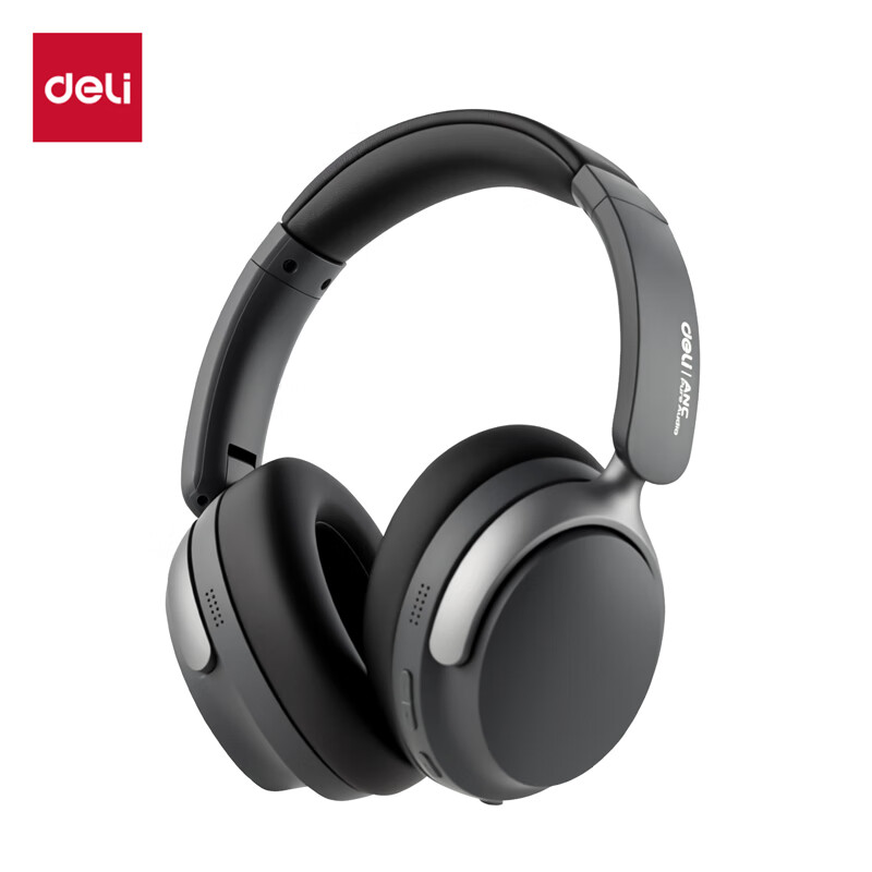 Deli Wireless Noise-Cancelling Bluetooth Headphones with Long Battery Life And High Sound Quality, Wired Gaming Low Latency Headset for Mobile Phones, Computers, Online Classes, Back-To And Birthday Gifts, Black