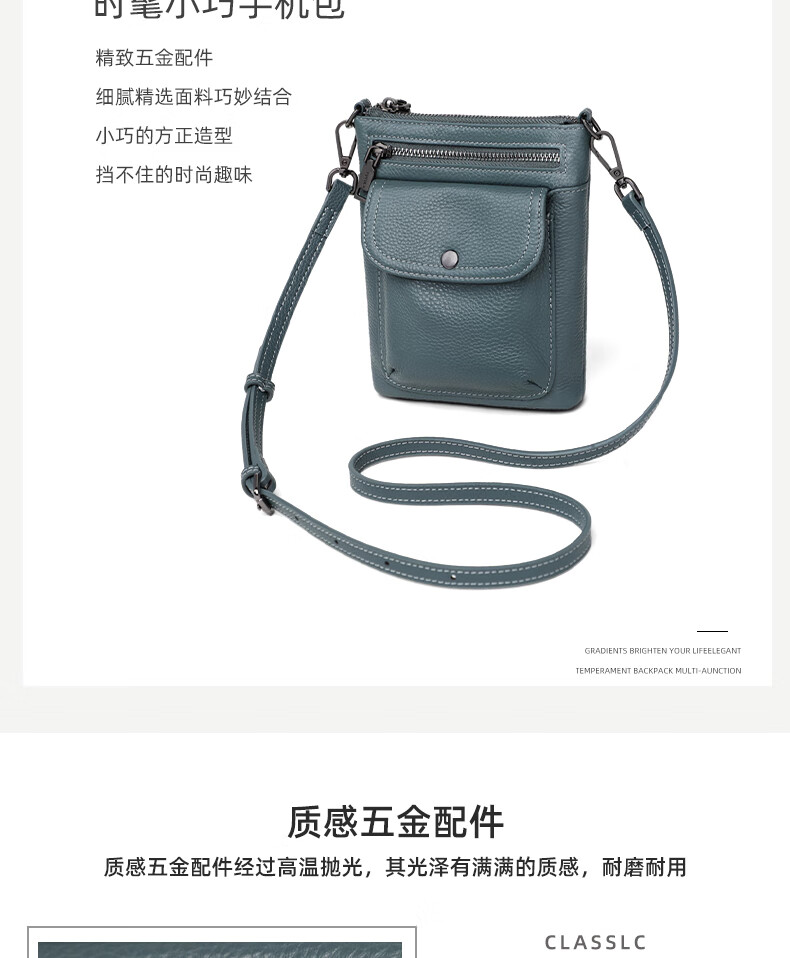 YUYULA Women's Cowhide Leather Bag Fashionable Luxury Crossbody Shoulder Bag Birthday Gift for Girlfriend Wife 4