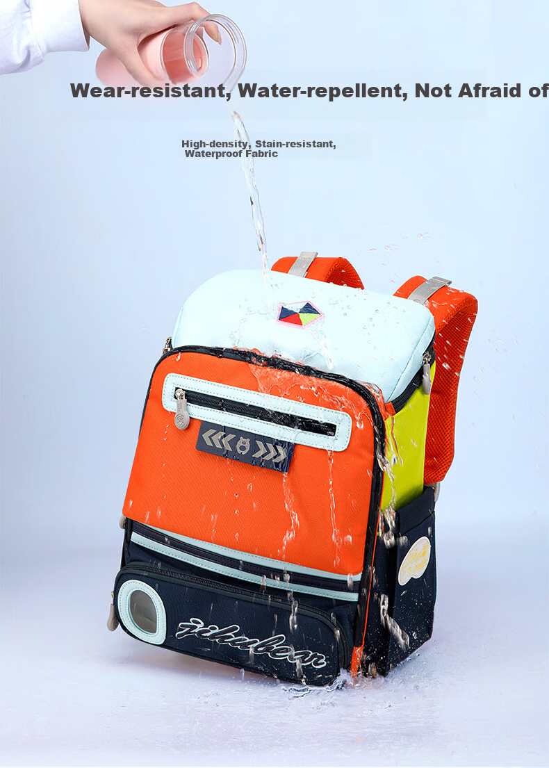 Jihuxiong Backpack for Primary School Students, Boys And Girls in Grades 1-3, Large Capacity, Lightweight, Spine-Protecting Children's Double Shoulder Bag 15