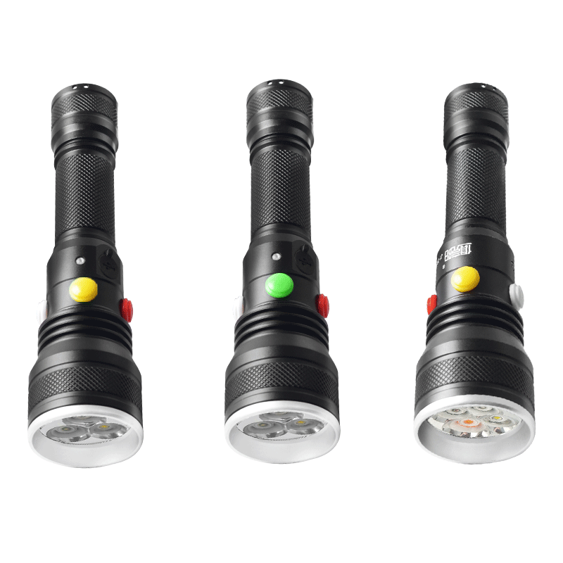 Jujingyang Railway Flashlight Signal Light Four-Color High Brightness Red White Yellow Green 2033 Rechargeable Traffic Train Indicator Light