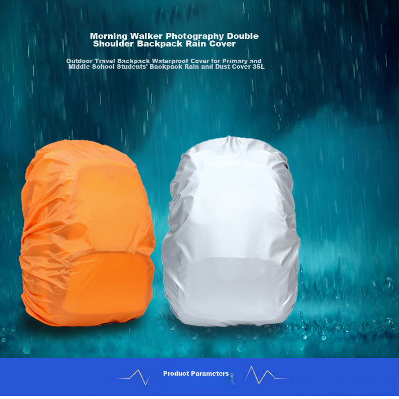 Earlymen 35L Silver Rain Cover, Photography Backpack Rain Cover Waterproof Cover for Primary And Secondary School Students' Backpacks, Waterproof Rainproof Dustproof Cover/bag, Backpack Rain Cover 1