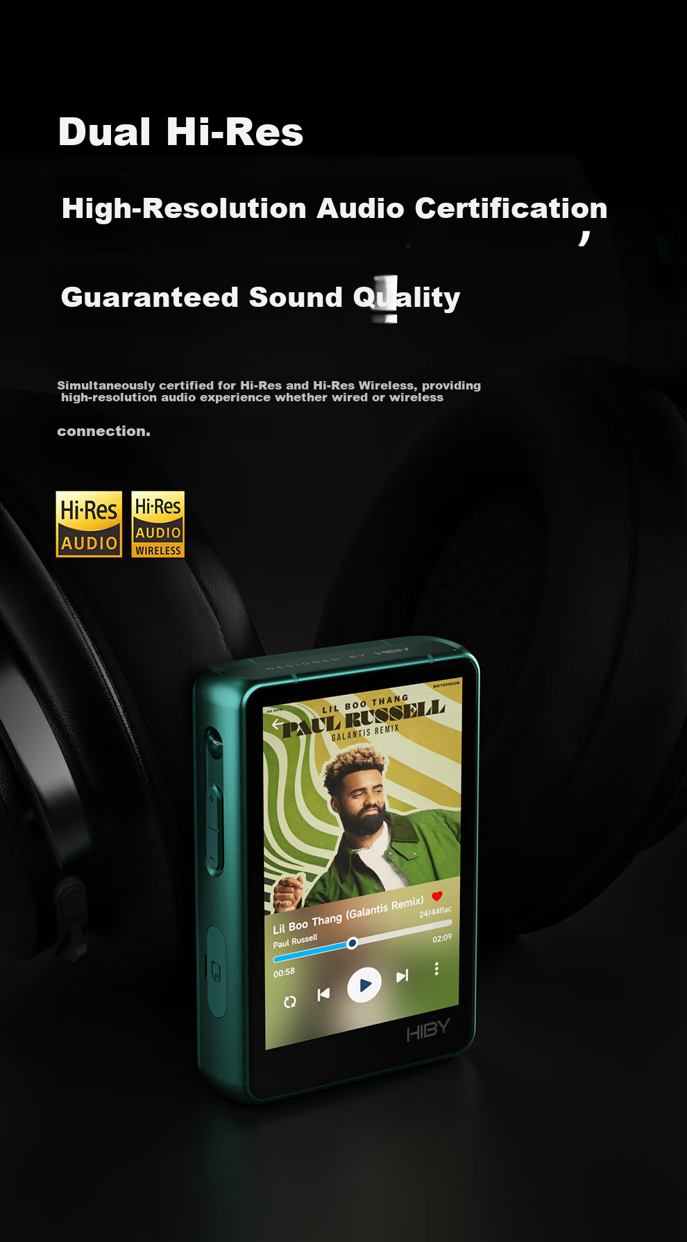 HiBy R3ProII Lossless Music Player, Pure Sound MP3, High-Definition HIFI Hard Decoding DSD, Portable Voice-Activated Player, Black Gift 19