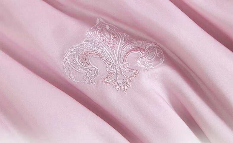 LOVO Luolai Shenghuo Tencel Three-Piece Set, 100% Tencel Cool-Touch Silky Smooth, 150*215cm, Pink, for Student Dormitory 4