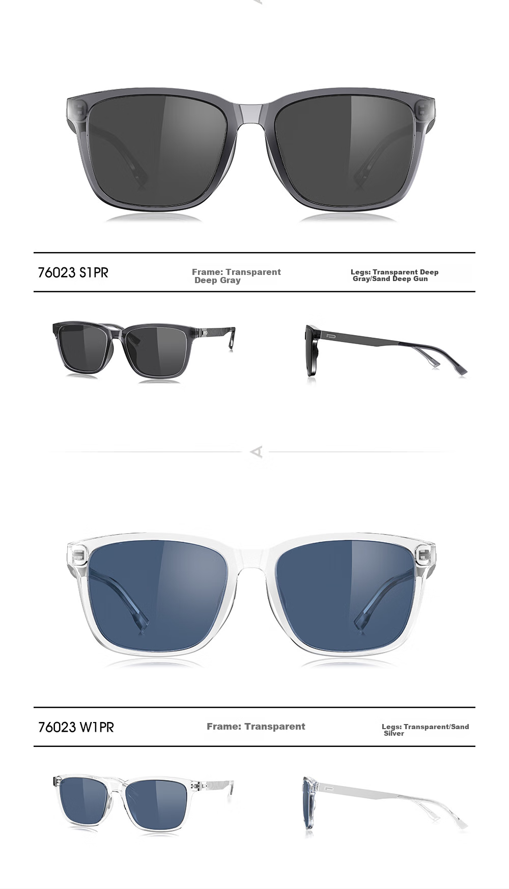PARIM Men's Fashionable Square Sunglasses, UV Protection Polarized Glasses for Driving, Trendy Sunglasses 76023 11