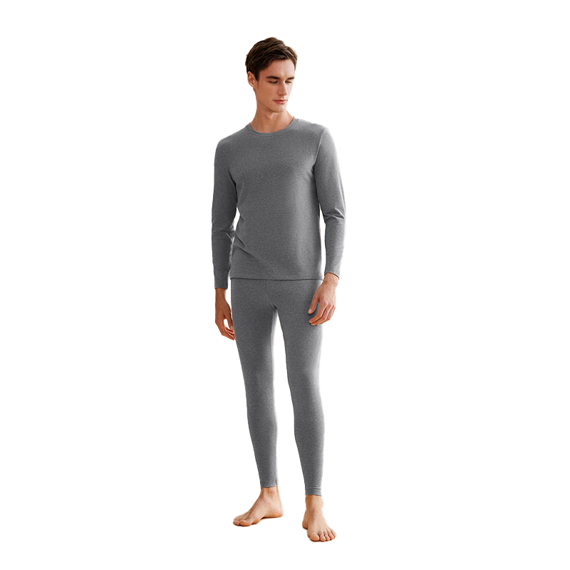 Three-Needle Thermal Underwear Men Xinjiang Long-Staple Cotton Men's Autumn Shirt and Pants Fleece Basic Base Layer Cotton Sweater Women's Couple Set