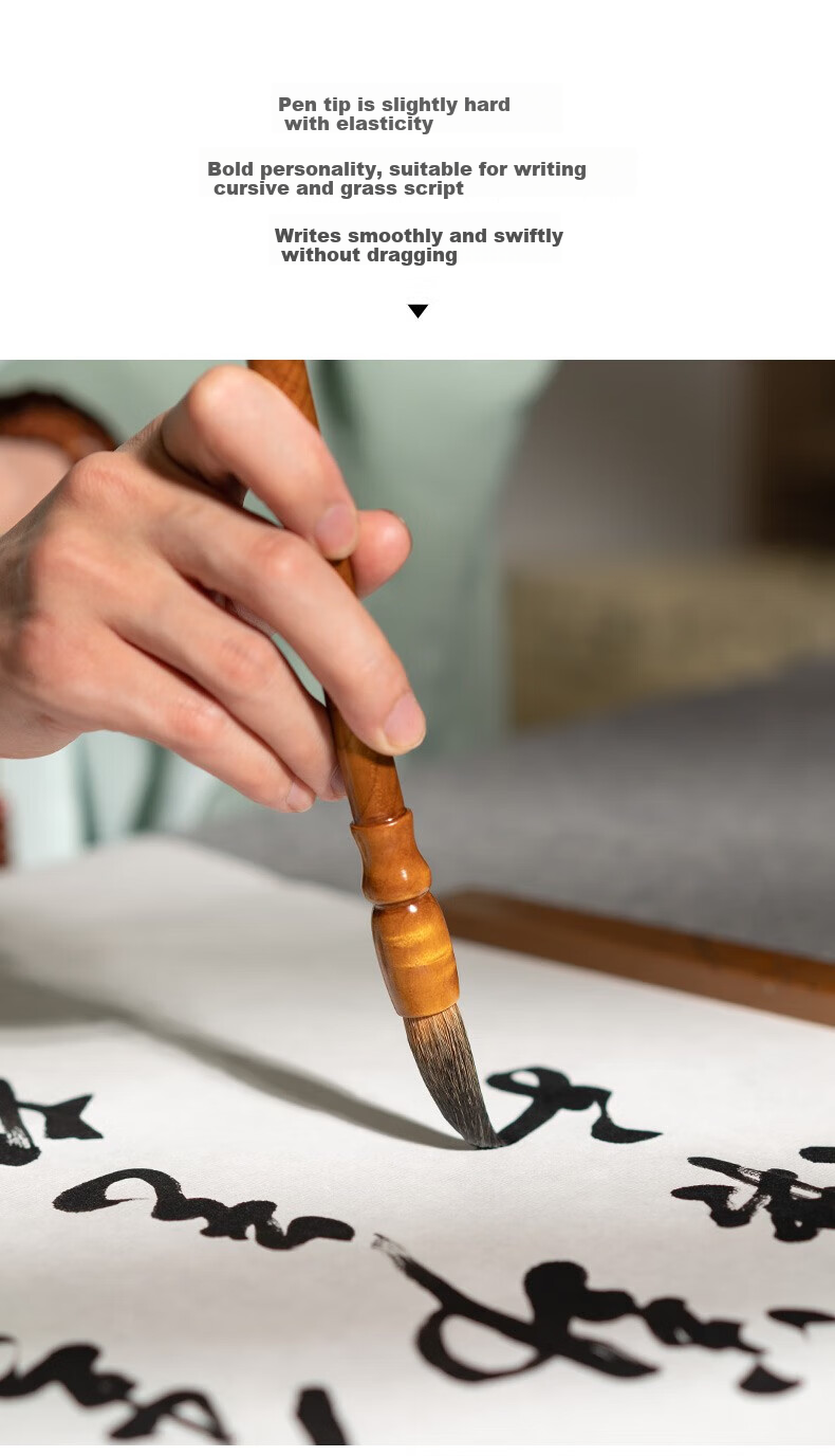 Huying Wolf Hair Brush, High-Quality Brush, Premium Calligraphy Brush Set, Shanjianhu Pen, Advanced Brush, Soft Brush Calligraphy Pen [Hongli Master Crafted] 8