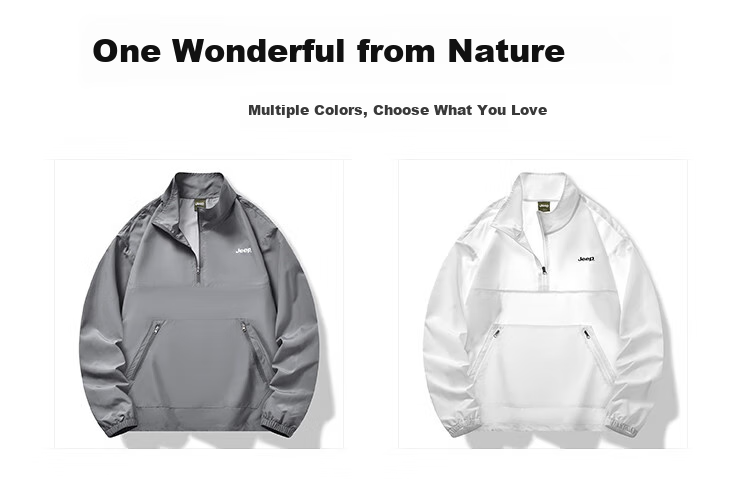 JEEP UPF50+ Artemisia Mosquito-Repellent Sun Protection Jacket for Men, Summer Lightweight Casual Hooded Sun Protection Clothing 5