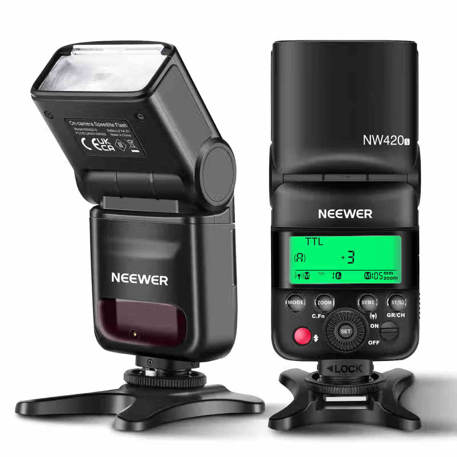NEEWER NW420 Hot Shoe Flash for Sony Cameras, DSLR And Mirrorless, TTL Front And Back Curtain Sync External Flash for Photography Portrait And Wedding