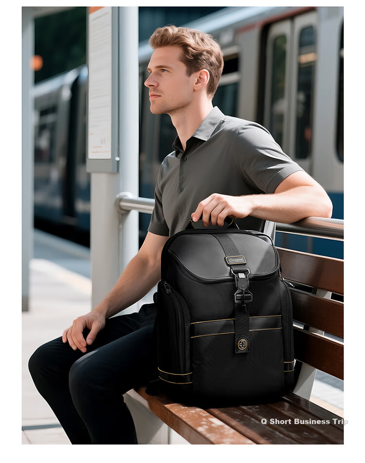 CROSSGEAR Cross Medal Weight Reduction Master Genuine Leather Business Backpack for Men, 16-Inch Laptop Bag, Large Capacity Travel Bag for Business Trips 17