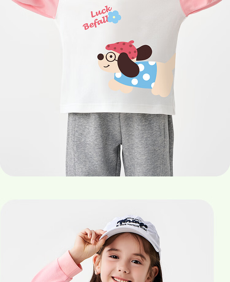 Badibadi Infant And Toddler Girls' Pure Cotton Long-Sleeve T-Shirt with Raglan Sleeves, Versatile Comfortable Base Layer, Pink, Colorful Dogs, Size 80 8