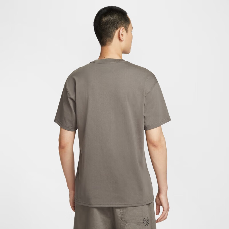 NIKE Men's Short-Sleeve T-Shirt, Knitted Collarless, Athletic Casual, Classic Simple HQ9245-289 Brown L