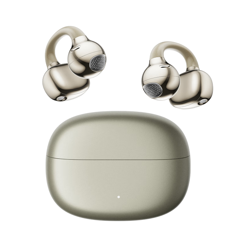 EDIFIER [Gao Qing Chen's Choice] Comfo Clip Q Ear-Clip Open Bluetooth Headphones, Translation Headphones, Compatible with Apple Huawei Xiaomi, Champagne Gold, Graduation Gift