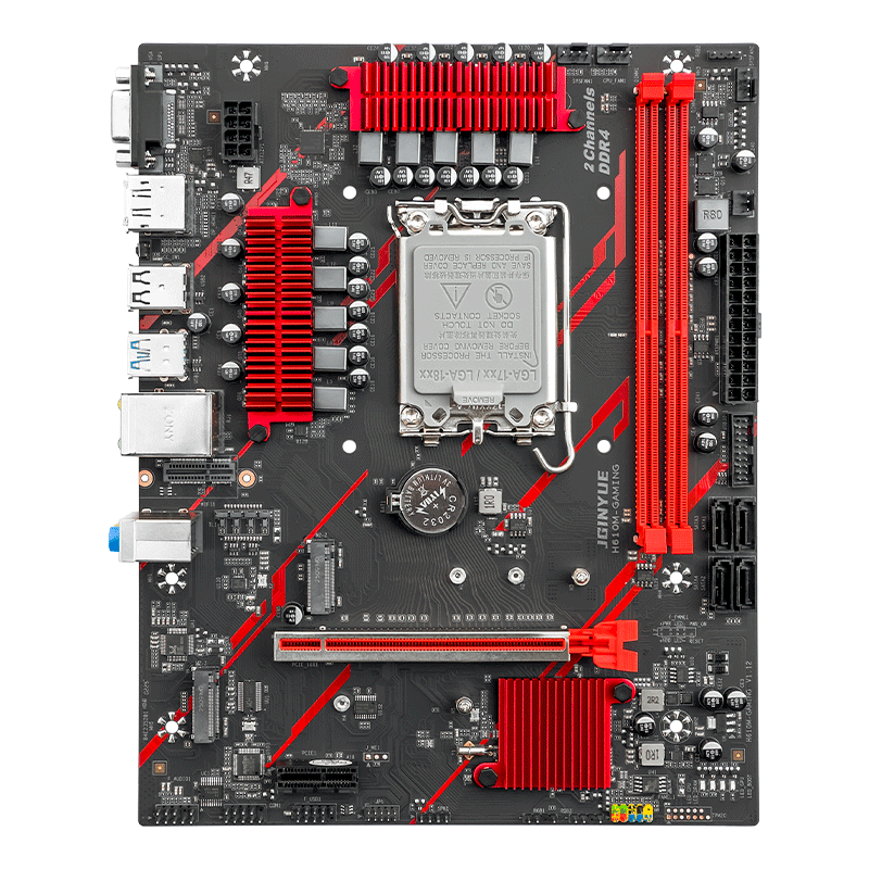 Jingyue H610M GAMING Motherboard LGA1700 Socket DDR4 Memory Desktop Computer H610/ ARGB Motherboard CPU Core I3 12100F/i5 12400F/13400F