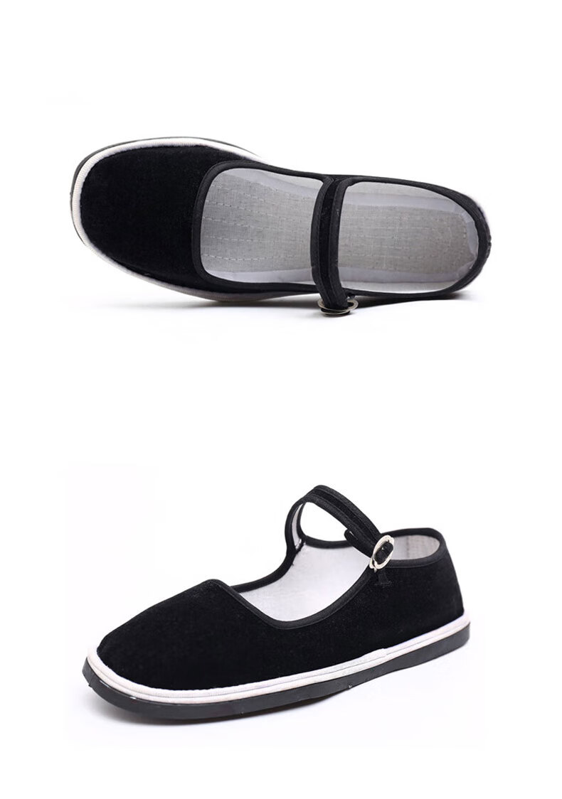 Laobaojia Old Beijing Cloth Shoes, Handmade Work Safety Shoes, Cowhide Sole Durable Wear-Resistant Flat Shoes, Unisex Style, Size 40 19