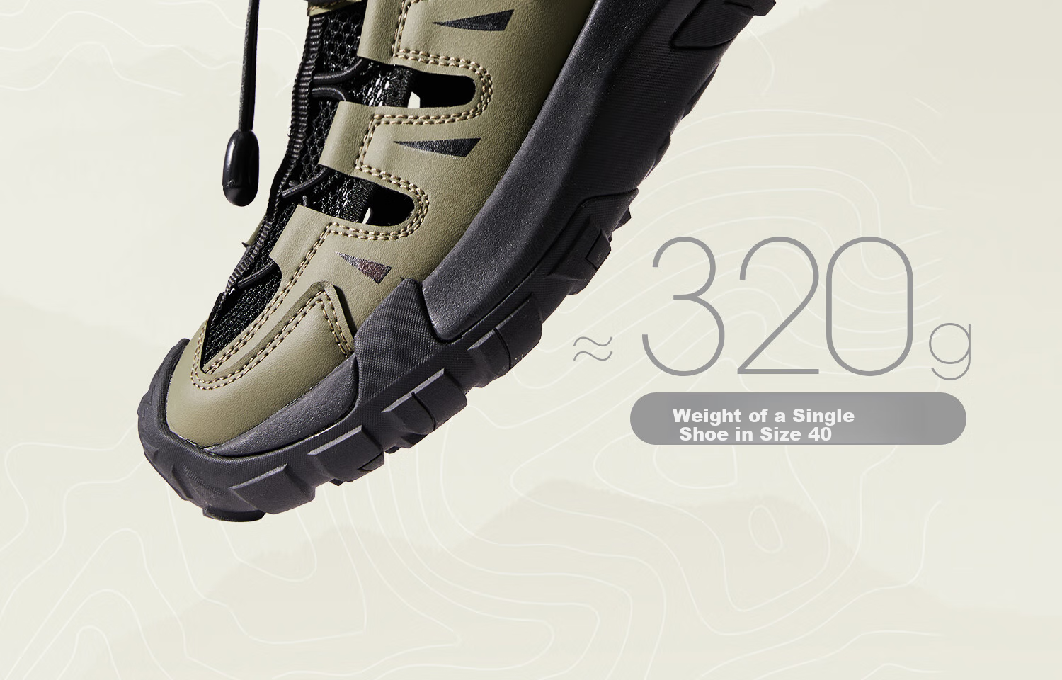 CAMEL Lightweight Breathable Slip-On Comfortable Soft Elastic Urban Outdoor Hiking Sandals Men G15M342010 Green/Black Size 44 7