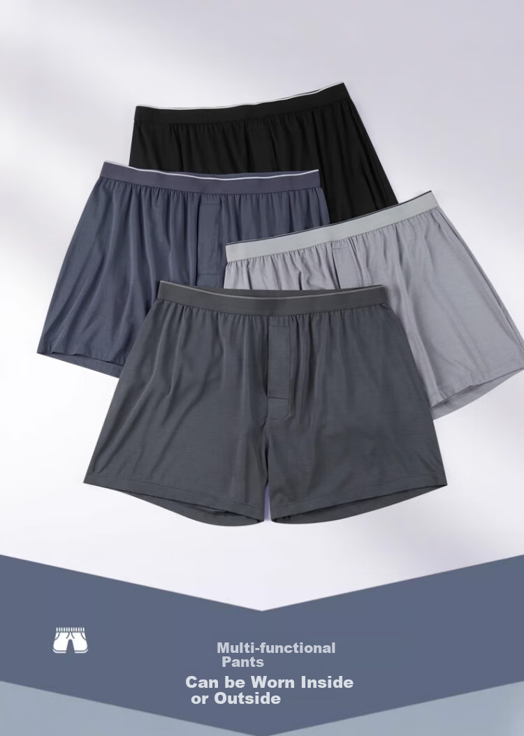 Zaishuo Father's Day Gift Men's Underwear Summer 60S Modal Loose Arlo Pants Comfortable Antibacterial Breathable Shorts 2