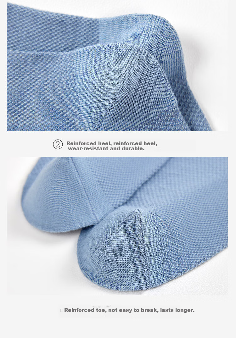 Yiershuang [100% Pure Cotton] Socks for Men, Summer Mesh Socks, Spring And Summer 50S Comfortable Sweat-Absorbing Mid-Calf Socks, 6 Pairs Mixed Colors 18