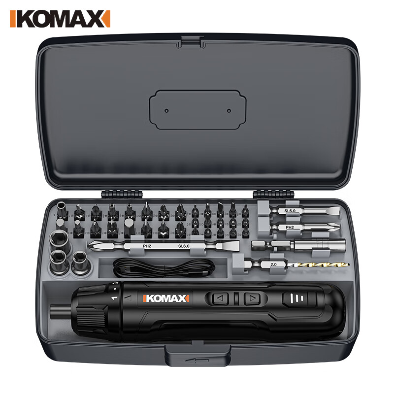 KOMAX Electric Screwdriver, Household Small Rechargeable Electric Screwdriver, Electric Drill Driver Tool Set, Mini Automatic Screwdriver