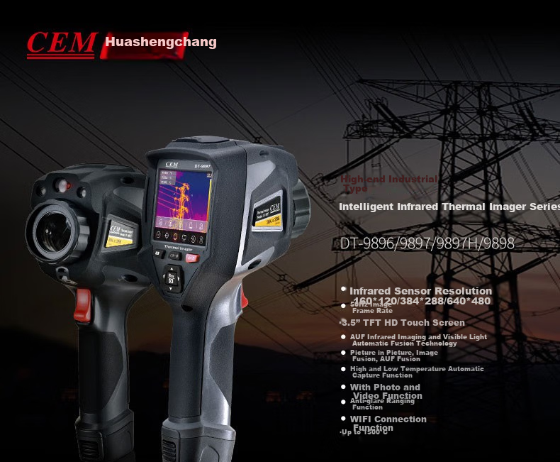 CEM DT-9897 Infrared Thermal Imager, High-Precision Infrared Imaging for Power Fault Detection And Underfloor Heating Leak Detection, Intelligent Thermal Camera 1