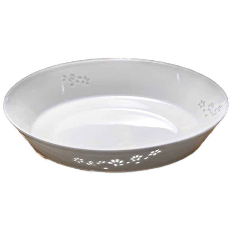Fuyu Ceramics Jingdezhen Pure White Chinese Exquisite Porcelain Plates Home Use Housewarming Gift Magnolia Soup Plates Set of 6