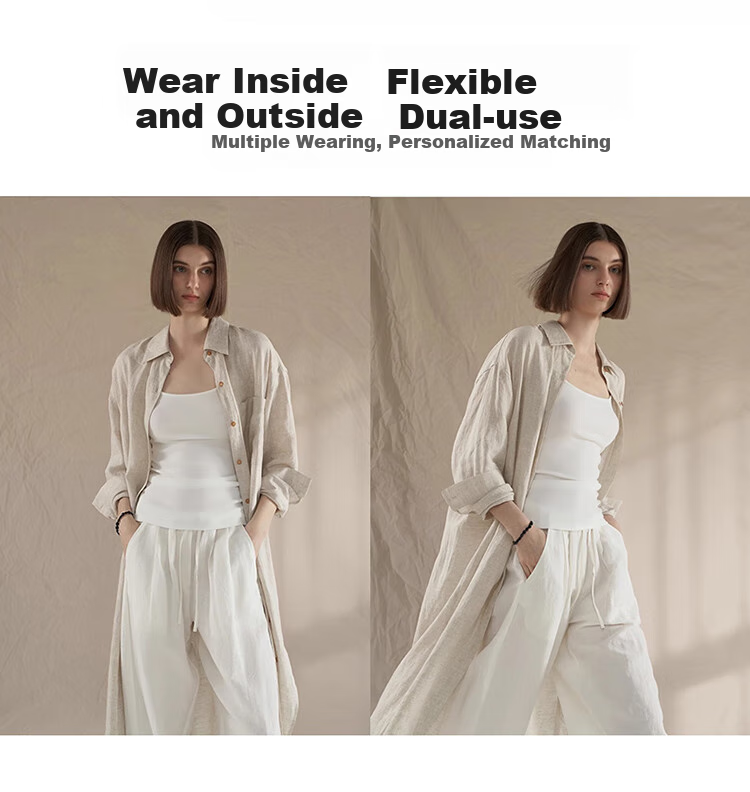 LangSha Women's Summer Camisole Tank Top, Slim-Fit, Slimming, Sleeveless Undershirt for Outer Wear Or Inner Layering in Plus Sizes 7