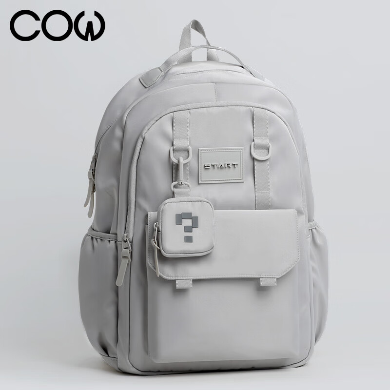 COW Backpack for Men, Middle School High School College Students, Large Capacity Business Commuter Backpack, Lightweight Casual Bag, Navy Blue Gray