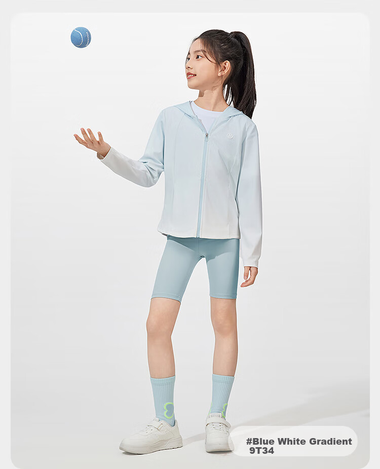 BOSIDENG Summer National Standard Original Yarn Sun Protection Clothing for Girls, UPF100+ UV-Resistant Trendy Outdoor Travel Jacket 18