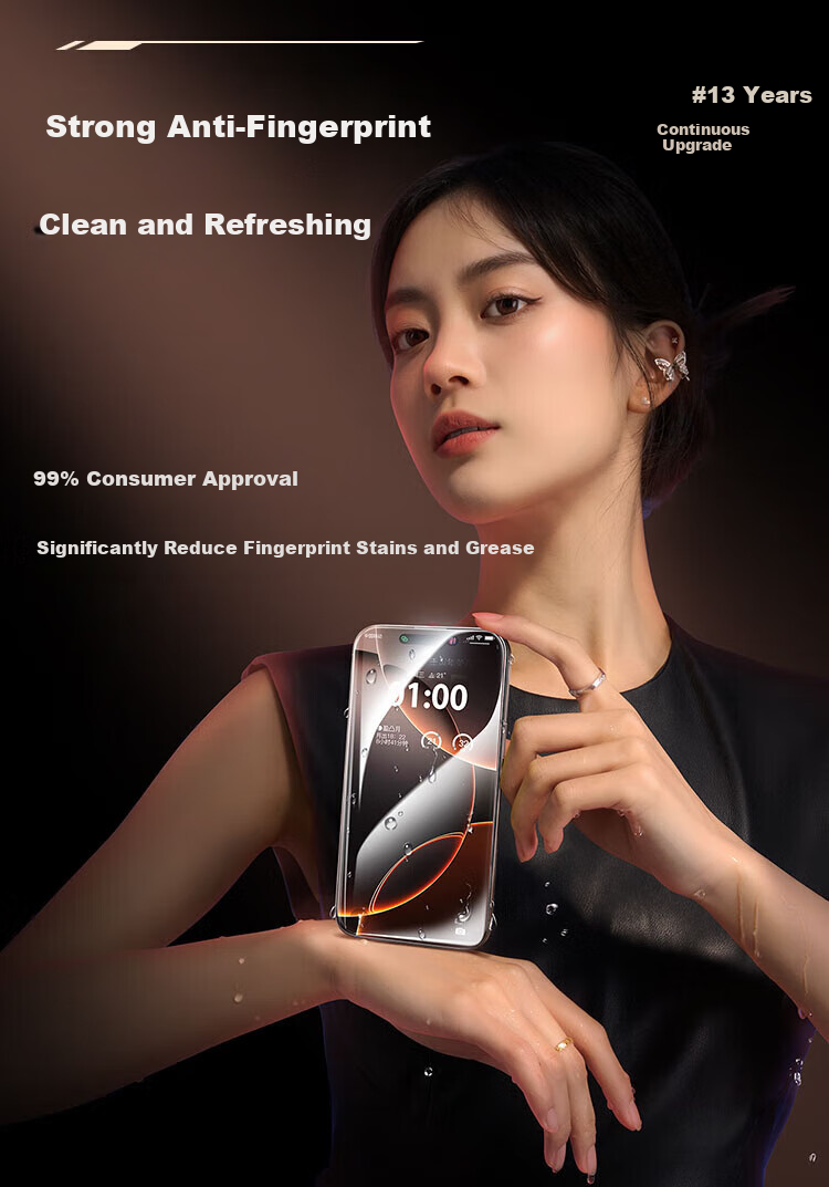 BASEUS [AR Anti-Glare] Tempered Glass Screen Protector for IPhone 17/16 Pro, AR Enhanced Full Coverage HD Clear Dust-Free Protective Film, 2-Pack 14