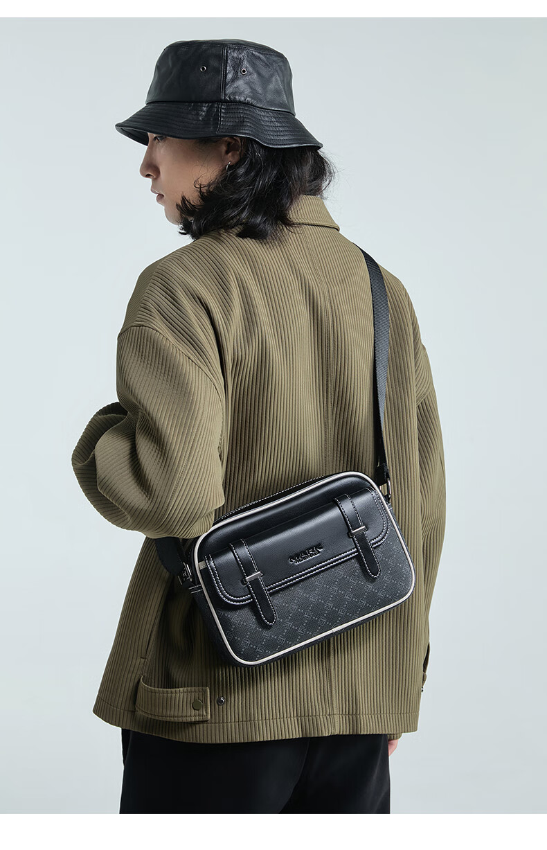 MARK FAIRWHALE Men's Shoulder Crossbody Bag Commuter Chest Bag Fits iPad Casual Fashion Trendy Travel Bag 2