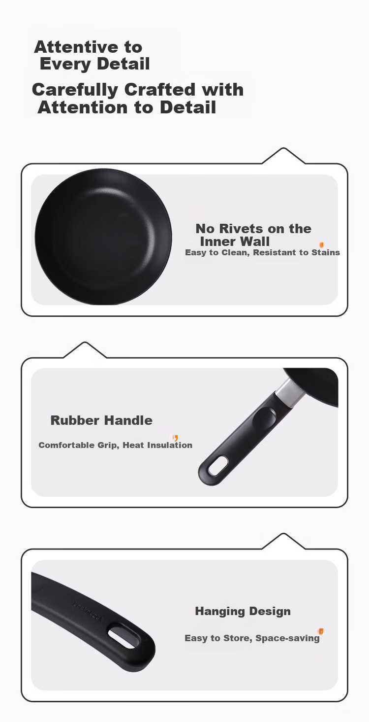 LOCK&LOCK Non-Stick Frying Pan, Deep Skillet, Stir-Fry Pan, Low-Smoke Cooking Pan for Eggs And Steak, Heat-Resistant Handle, Suitable for Gas Stove, 28cm 10