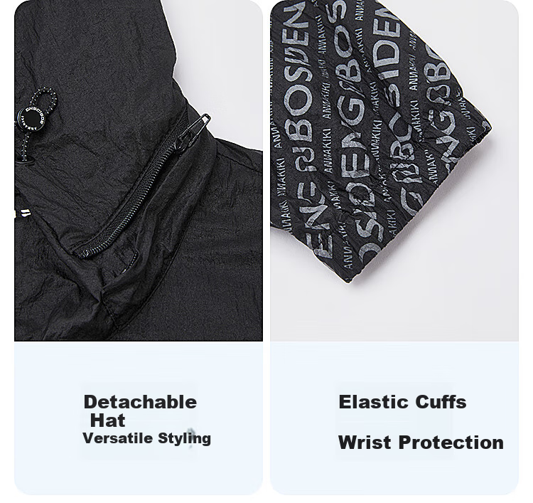 BOSIDENG Sun Protection Jacket for Men, Summer Outdoor Cool Couple Style Fishing Wear with Printed UV Protection Breathable Coat 7