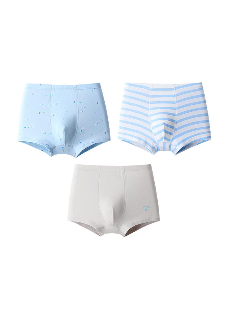 Annil 【3A Antibacterial】 Boys' Underwear Boxer Briefs 3-Pack 2025 Autumn New Elastic Breathable 1