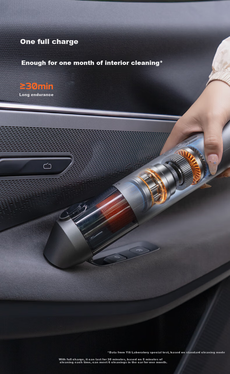 Yili Car Vacuum Cleaner, Portable Desktop Vacuum Cleaner, High-Power Vacuum Cleaner, Wireless Handheld Vacuum Cleaner for Home And Car Use, Integrated Suction And Blowing Function, Suitable for Bedding, Carpets, Pet Hair, And Cat Lint Removal 10