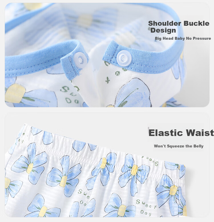 YUZHAOLIN Children's Pajamas Spring Girls' Home Wear Set for Older Kids Air Conditioning Clothes Colorful Bow Tie 6