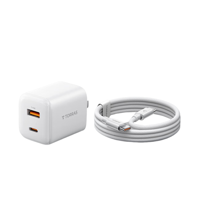 TORRAS [Official Authorized Product | 3C Certified] Small Ice Cube 65W GaN Charger, Multi-Port Type-C Fast Charging Head, 67W Compatible with Apple 16/17 Pro Max, Compatible with 40W