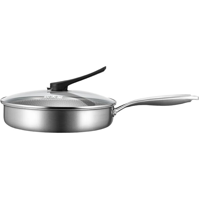Сковорода COOKER KING с титановым антипригарным покрытием, из нержавеющей стали 304, с рисунком "пчелиные соты", подходит для металлических лопаток, индукционных плит, диаметр 26 см