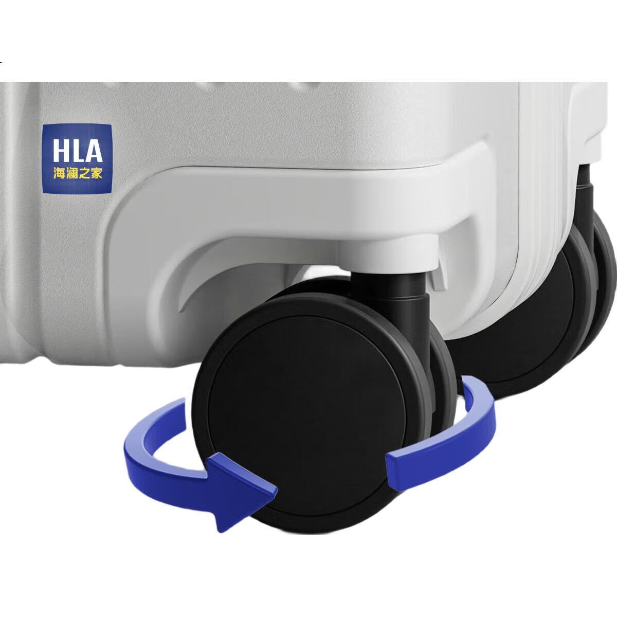 Чемодан HLA, алюминиевая рама, кодовый замок, серебристо-серый, 26 дюймов