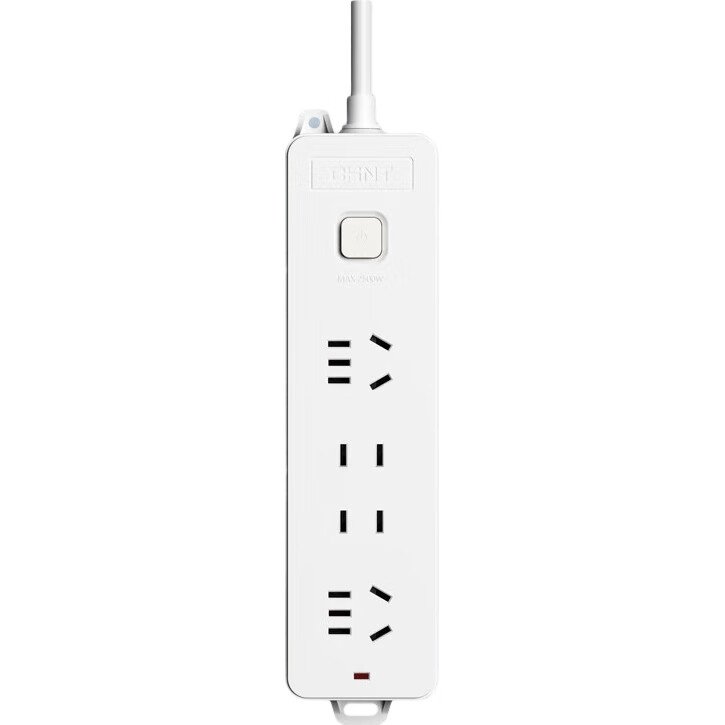 CHNT Master Control Socket/power Strip/outlet Strip/power Board/extension Cord Socket, 3-Outlet Combination Socket with Master Control, 1 Meter