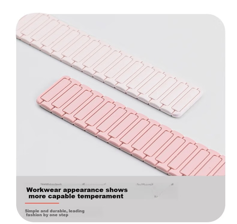 Iboann Compatible with Huawei GT5/GT6 Watch Band for Women, Magnetic Silicone Strap for GT6 PRO, Herringbone Pattern Summer Mint Fresh Women's Watch GT5Pro Wristband 42mm 7