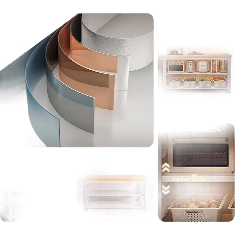 Quanpinwu Kitchen Storage Rack, Floor-Standing Multifunctional Cutting Table, Multi-Layer Sideboard, Cookware Storage Cabinet, Narrow Cupboard, 24