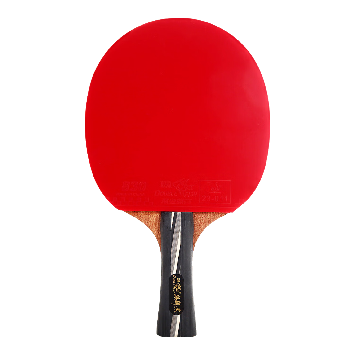 DOUBLE FISH Table Tennis Racket Kirin 6-Star High-End Competition Racket Short Handle Penhold All-Around Offensive Kirin Black - Single Shakehand Racket