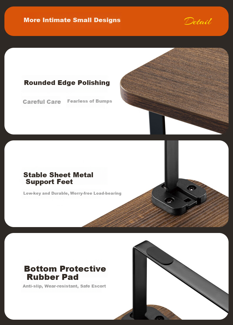 Brateck Beihu Dual-Layer Monitor Riser Stand Desktop Computer Stand Laptop Stand G700S Brown 13