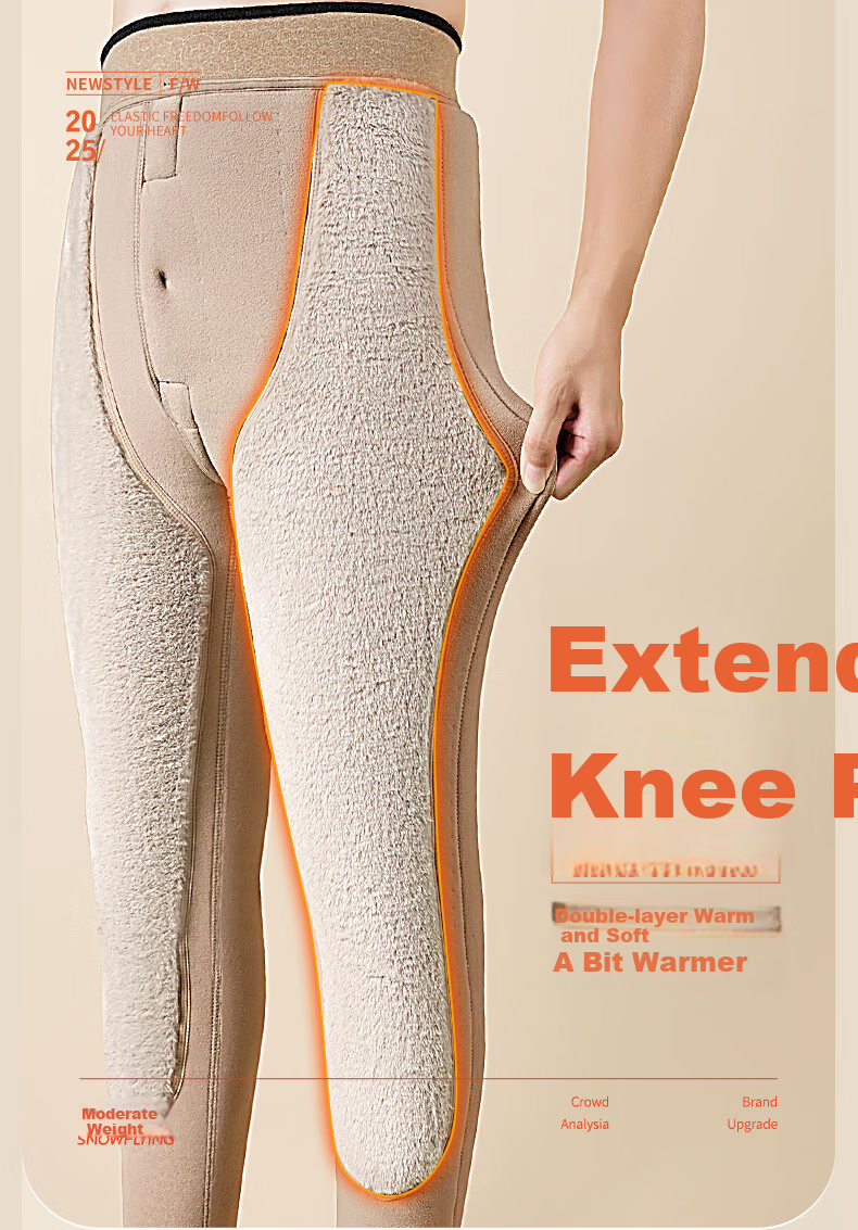 SNOWFLYING [100% Wool Filling] Women's Thermal Pants, Knee And Waist Protection, Thickened Cotton Trousers for Middle-Aged And Elderly, Extra Thick Winter New Product 3