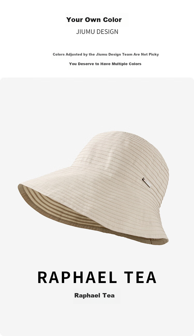 JIUMU Sun Protection Hat for Women, Sun Visor Cap, Fisherman Hat, Summer Outdoor Face-Covering UV Protection Hat 10