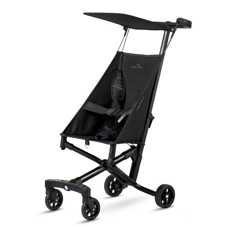Xiaohuzi Ultra-Light Easy Fold No-Check-In Sunshade Cradle Stroller T18 Carbon Black