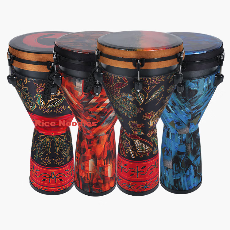 MOSEN 12-Inch Professional African Drum, Carbon Fiber Material Lijiang Hand Drum, Adjustable Tuning Fashion Style, Cosmic Blue 18
