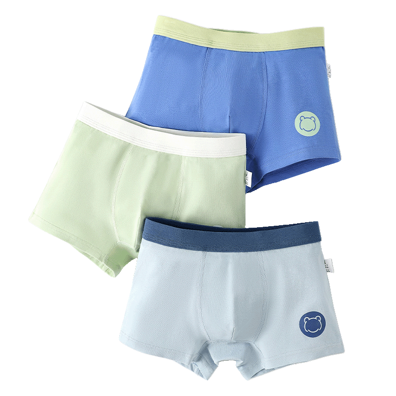 Bingxue Kapok Boys' Pure Cotton Summer Shorts, Youth Large Kids, Grade 10 Antibacterial Solid Color, Class A