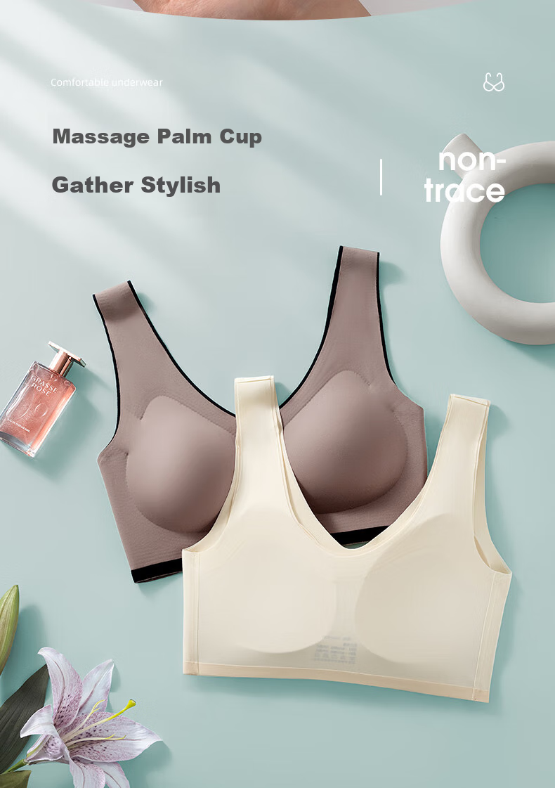 FENTENGCARE Seamless Women's Bra, Push-Up for Small Breasts, Prevents Sagging And Side Bulge, Thin Style YR for Flat Chest 6