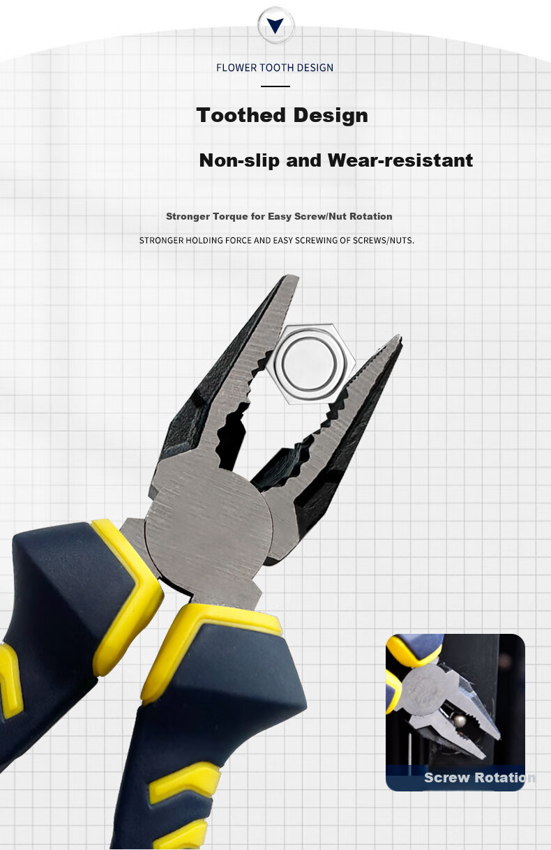 Great Wall Diagonal Pliers Professional Grade Cr-V European Style 160mm 6 Inch Wire Cutting Pliers 213046C 3